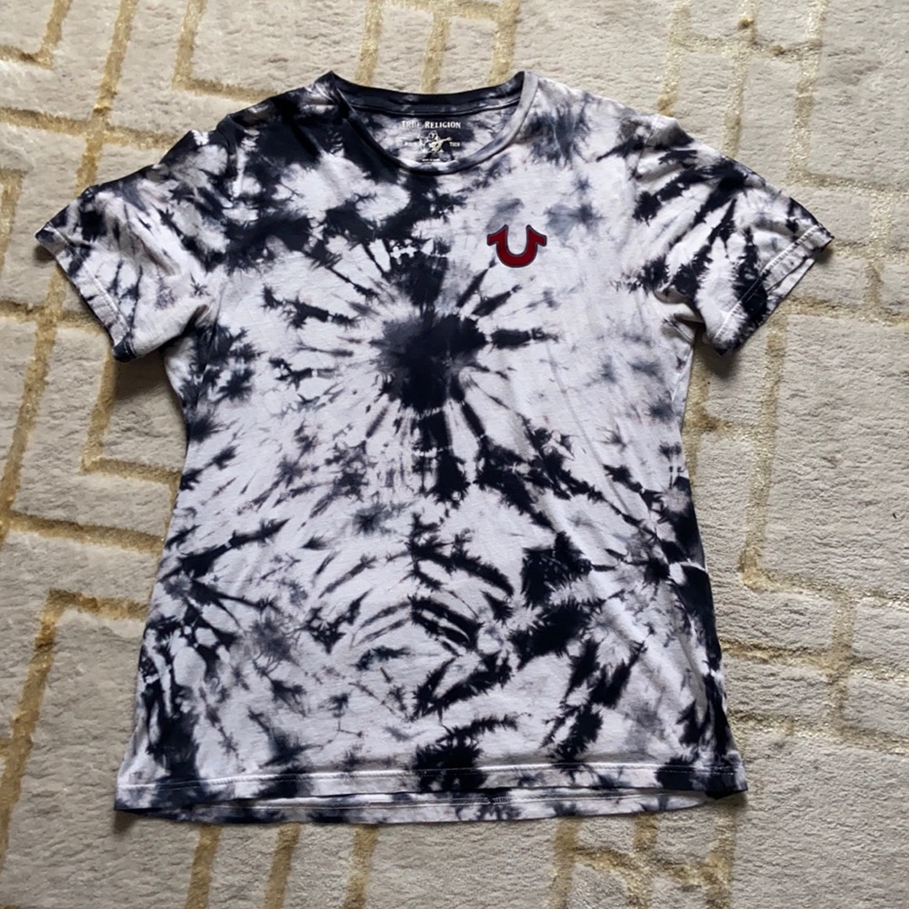 Black Tye-Dye Men’s True Religion Shirt